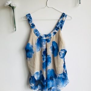 New York & Company | Blue Flowered Blouse